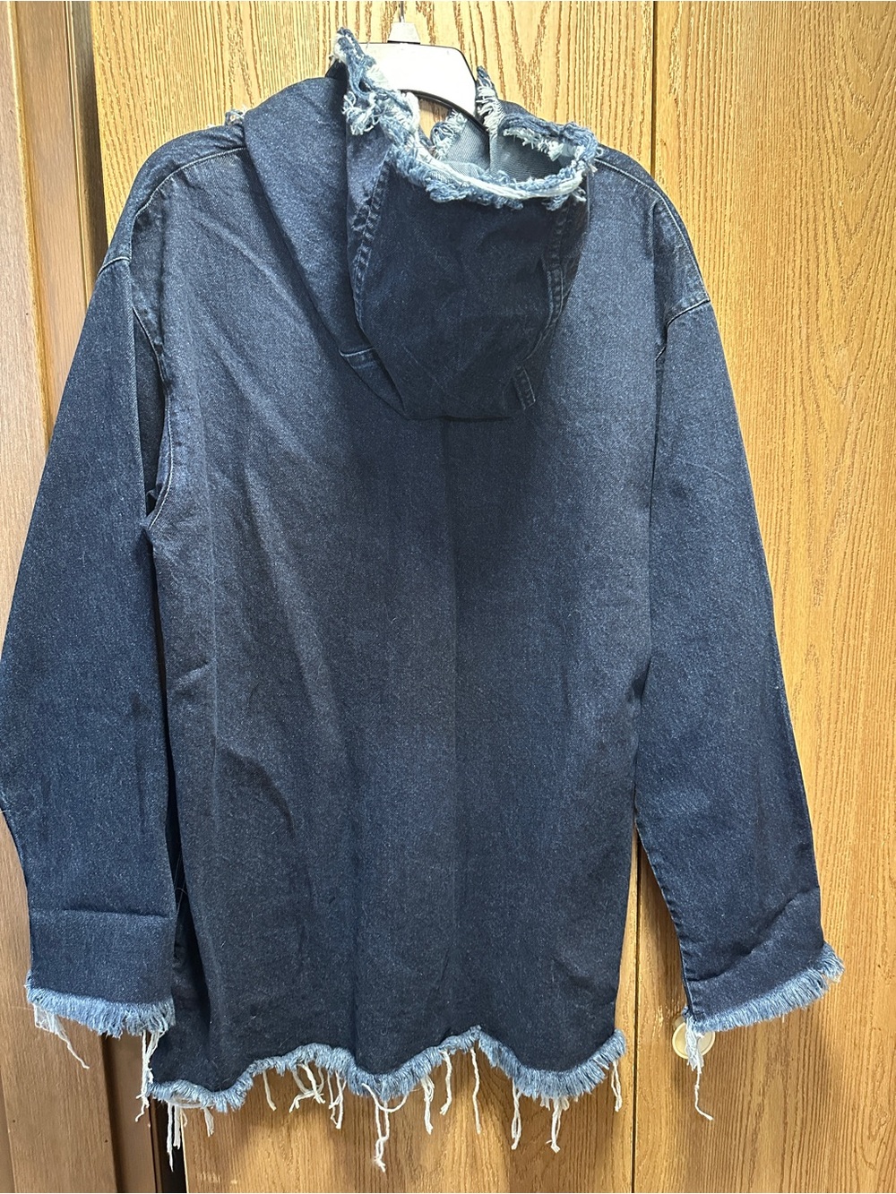 Marques Almeida Oversized Hooded Poncho Hoodie Pullover Jean Jacket Pockets - Picture 6 of 12